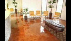 Commercial concrete staining