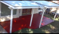 patio cover with redwood deck