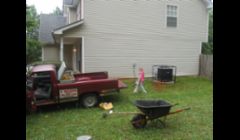 My baby girl, helping with the install.