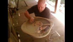 Henry county air conditioner repair Aaac service heating and air changing a fan motor in a 20 year old air conditioner. After an acid wash it ran like new. its old but still works