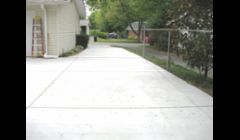 Drive replacement with broom finish