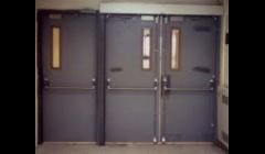 Fire rated metal doors