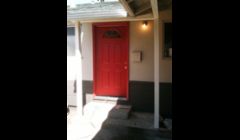 Exterior painting. A bold color choice for a front door. Customers loved this color idea. 