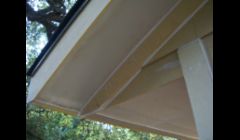 Full Seal caulking on every cement fiber installation.\nThen 2 coats of Sherman Williams 25 warranty Super Paint.