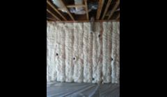 Spray foam open cell in residential walls