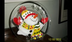 Glass cookie plate