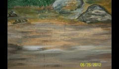 Rocks and water sceen of wall mural