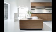 Contemporary Walnut Kitchen Cabinets 