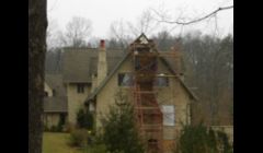 Chimney work as part of a whole-house renovation project.