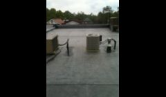 EPDM roofs can last over 30 years according to recent reports in Roofing, Siding and Insulation Magazine articles. White EPDM is now available. This is example of a black EPDM installed in the city of St. Louis, MO. Also it is reported that the run off wat