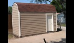 Shed we built from ground up including the slab the shed sts on in Garland Tx