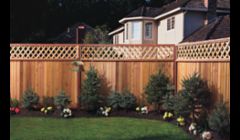 Landscapingand installation of a lattice fence
