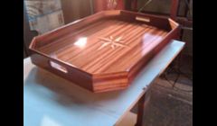A Mahogany serving tray with custom inlay
