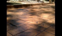 Fractured slate Stamp W/terra cotta color