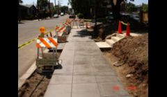 New Historical City of San Diego side walk just poured on Ibis St. in Mission Hills.