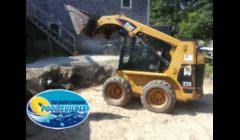 Excavation of an above ground pool site. 