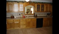 Oak cabinets before refinishing