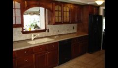 Oak cabinets after refinishing
