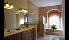 Green home master bath. Luxury green collection.