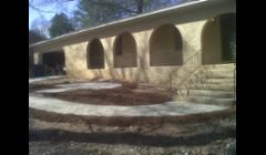 Pavers installed for sidwalk and seating area