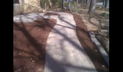 Pavers installed for sidewalk and seating area