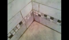 Marble shower before.