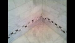 Marble shower after.