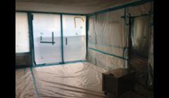 Inside of an Asbestos Class 1 containment.