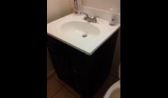 install bathroom cabinet faucets and Facebowl