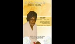Obituay for Joyce Dean
