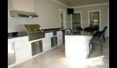 Outdoor kitchen with patio cover