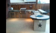 outdoor kitchen Katy, patio cover, Texas Star Logo