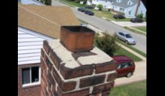 Cement chimney cap cracked and no metal weather cap