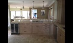 Beautiful full overlay doors with a touch of black glaze.