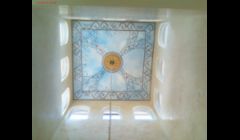 Hand painted ceiling and venetian plaster walls.Boca Raton fl.