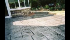 Stamped concrete colored patio