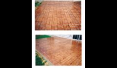 Beautifully Stamped Colored concrete patio
