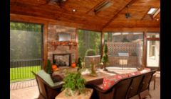 Comfortable screened porch