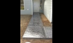 stamp border on the side of the driveway