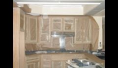 cabinet refaceing and restain also available we sand down the frames and doors mask everything off foe easy and clean restain