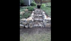 Small Field Stone Wall Steps