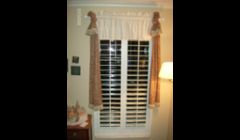 2 Panel custom shutter with topper and side panels