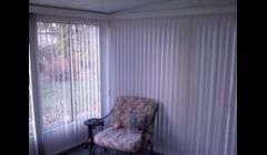 Sun room done in verticals. This product cut down the cold air (winter) and kept out the heat (summer) with creating privacy