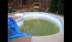 Chlorine Bleaching on Old Pool Liner in Loganville GA
