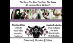 Cinematic Wedding Videos from pre ceremony, full ceremony, full reception, and the grand departure. \\nContact for pricing and demos.