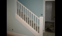 smooth sheet rock walls and painted millwork were installed and painted in this remodel