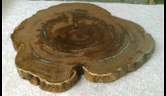 Mesquite and Turquoise Lazy Susan Turntable 3