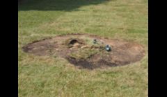 Flower Bed over top of Septic Fields Connection Box ,leaving access for any future work, clean-out or observation