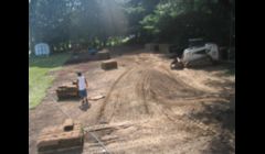 Prepped Property with new screened soil and leaf grow (our mixture) and get ready to sod