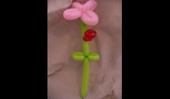 Balloon flower with ladybug(ladybug may be worn as bracelet =) ! )